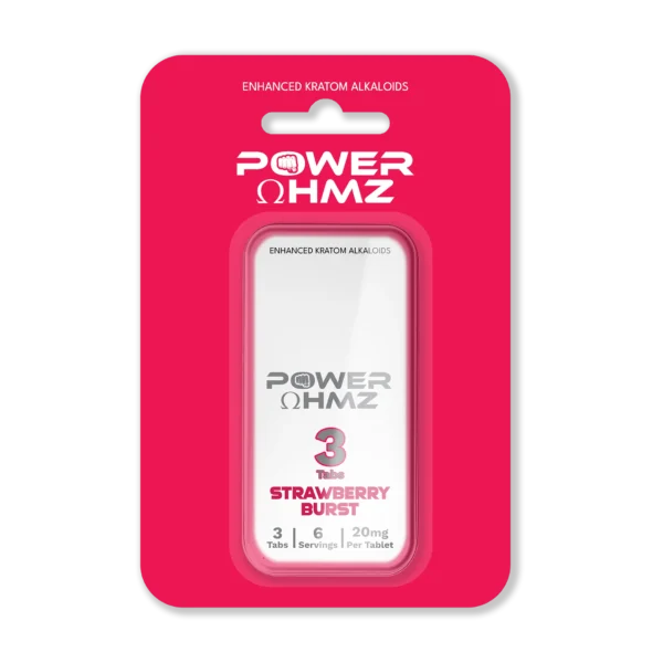 3 Tabs - Strawberry Burst  | 20mg per Tab - PowerOhmz