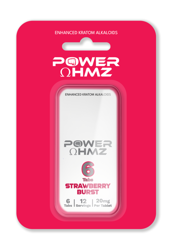 6 Tabs - Strawberry Burst  | 20mg per Tab - PowerOhmz