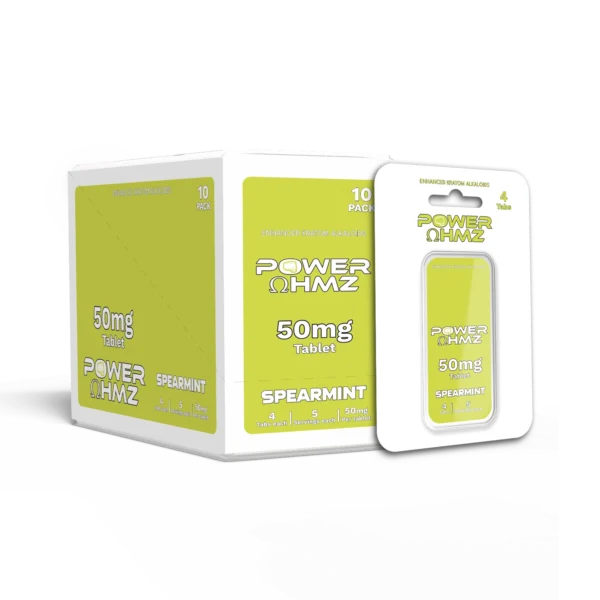 4 Tabs – Spearmint | 50mg per Tab – PowerOhmz - Image 2