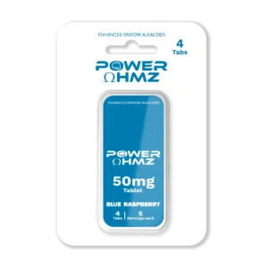 4 Tabs – Blue Raspberry | 50mg per Tab – PowerOhmz
