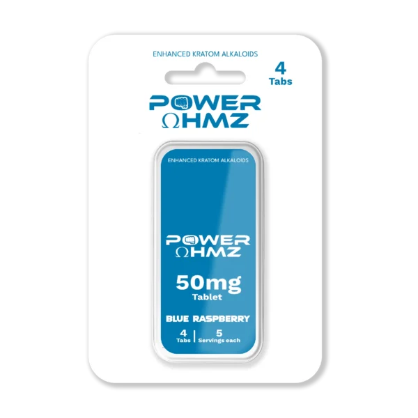 4 Tabs – Blue Raspberry | 50mg per Tab – PowerOhmz
