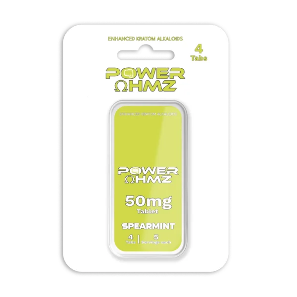 4 Tabs – Spearmint | 50mg per Tab – PowerOhmz