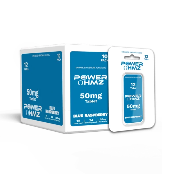 12 Tabs – Blue Raspberry | 50mg per Tab – PowerOhmz - Image 2