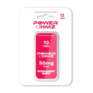 12 Tabs – Strawberry Burst | 50mg per Tab – PowerOhmz