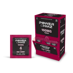 4 Tab per Packs (100mg) – Wild Cherry | 20 Packs in Dispenser Box