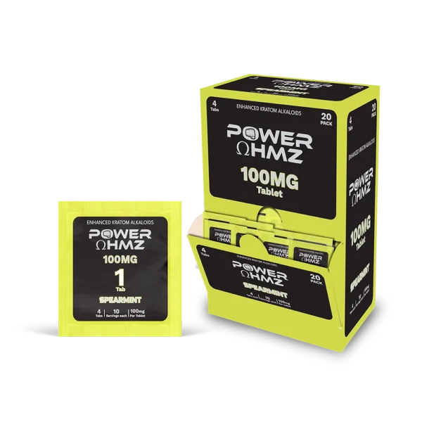 1 Tab per Packs (100mg) – Spearmint | 20 Packs in Dispenser Box