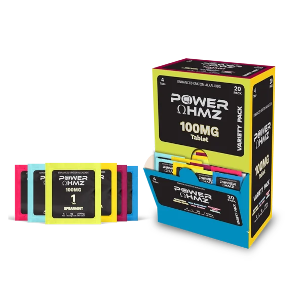 1 Tab per Packs (100mg) – Variety Box  | 20 Packs in Dispenser Box