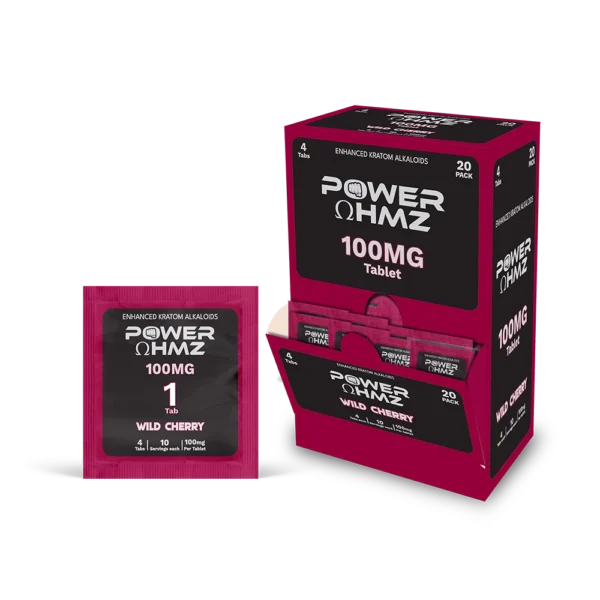 1 Tab per Packs (100mg) – Wild Cherry | 20 Packs in Dispenser Box